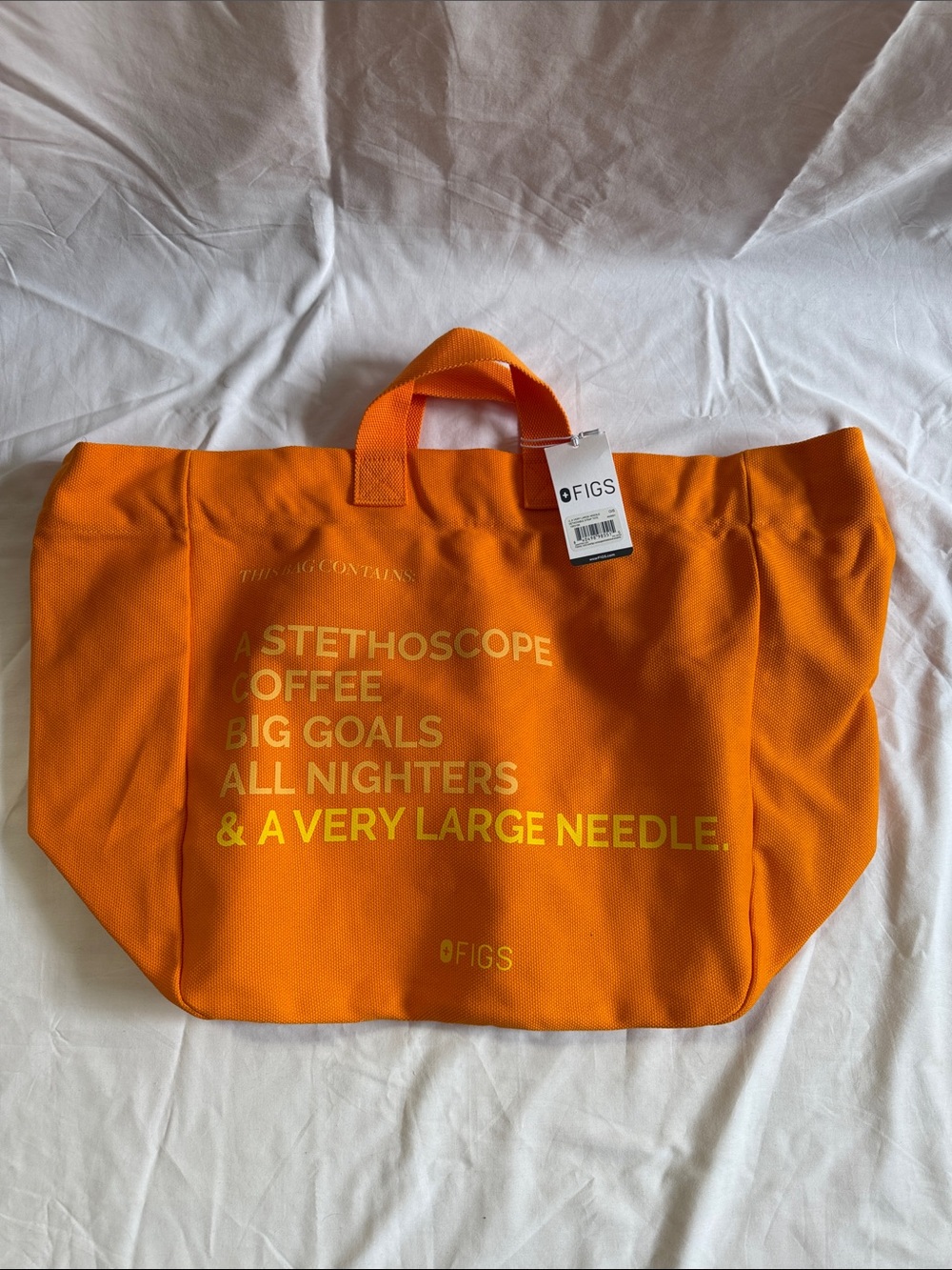 Figs Bright Orange Tote Bag